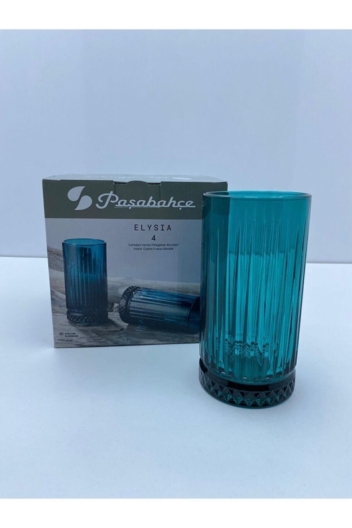 Paşabahçe 520015-1 Elysia 4lü Yeşil Meşrubat Bardağı