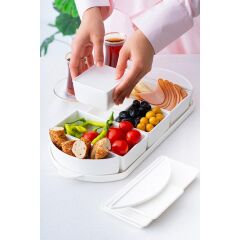 Acar 420 Bianco Perla 6 lı Oval Kahvaltılık