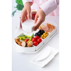 Acar 420 Bianco Perla 6 lı Oval Kahvaltılık