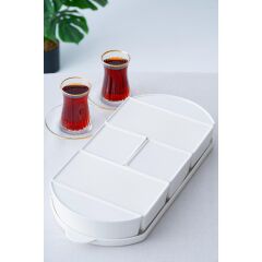 Acar 420 Bianco Perla 6 lı Oval Kahvaltılık