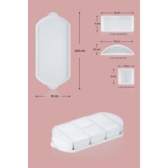 Acar 420 Bianco Perla 6 lı Oval Kahvaltılık