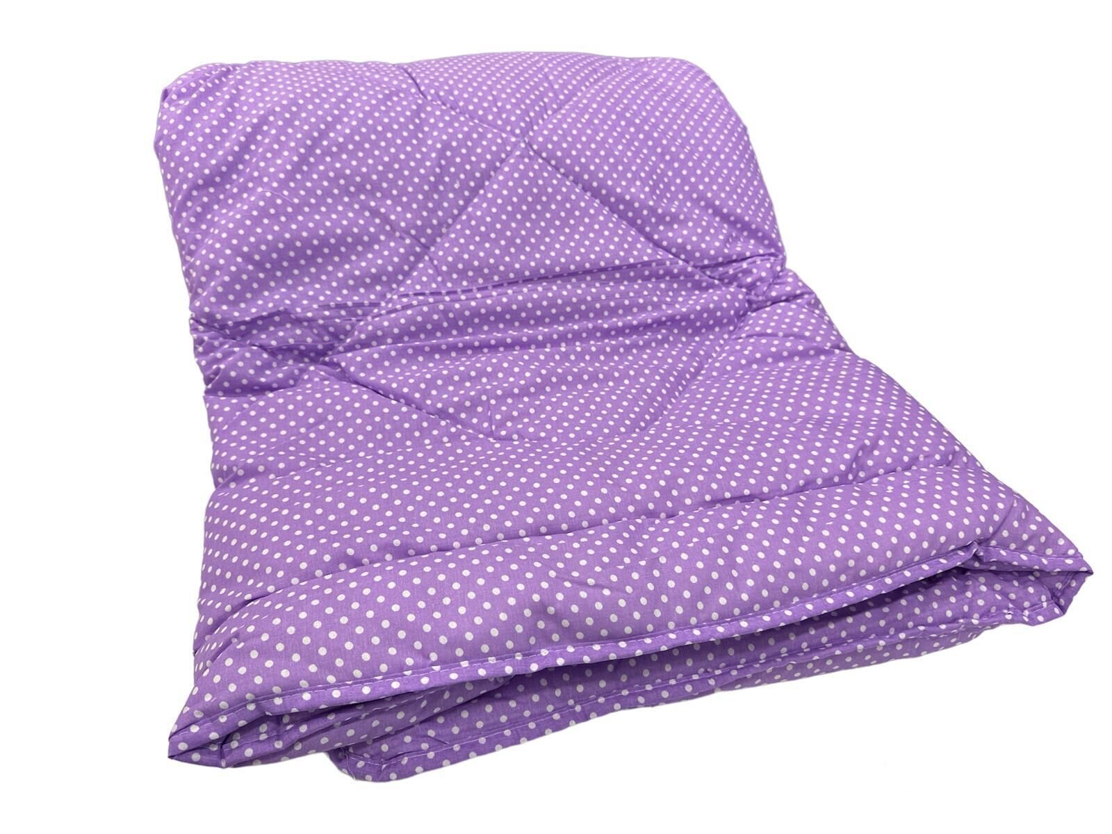 Lökçe Desenli Yorgan 195 x 215 Çift Kişilik Mor Puantiyeli
