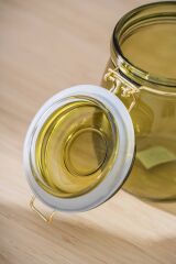 Acar 7940 Pierre Metal Klipsli Saklama Kavanozu 14 Cm - Green