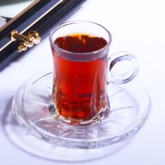 ÇAY-105 Cam 6 Lı Kulplu Çay Takımı
