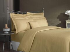 Sarev Solid Çizgili V9 Saten Nevresim Takımı Özel Ebat