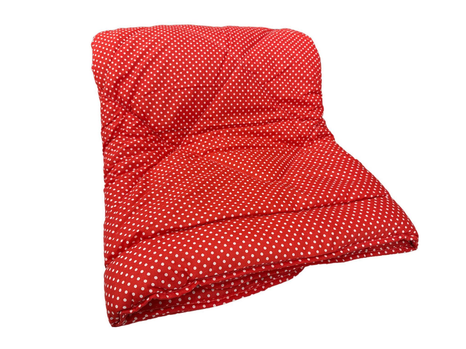 Lökçe Desenli Yorgan 155 x 215 Tek Kişilik Kırmızı Puantiyeli