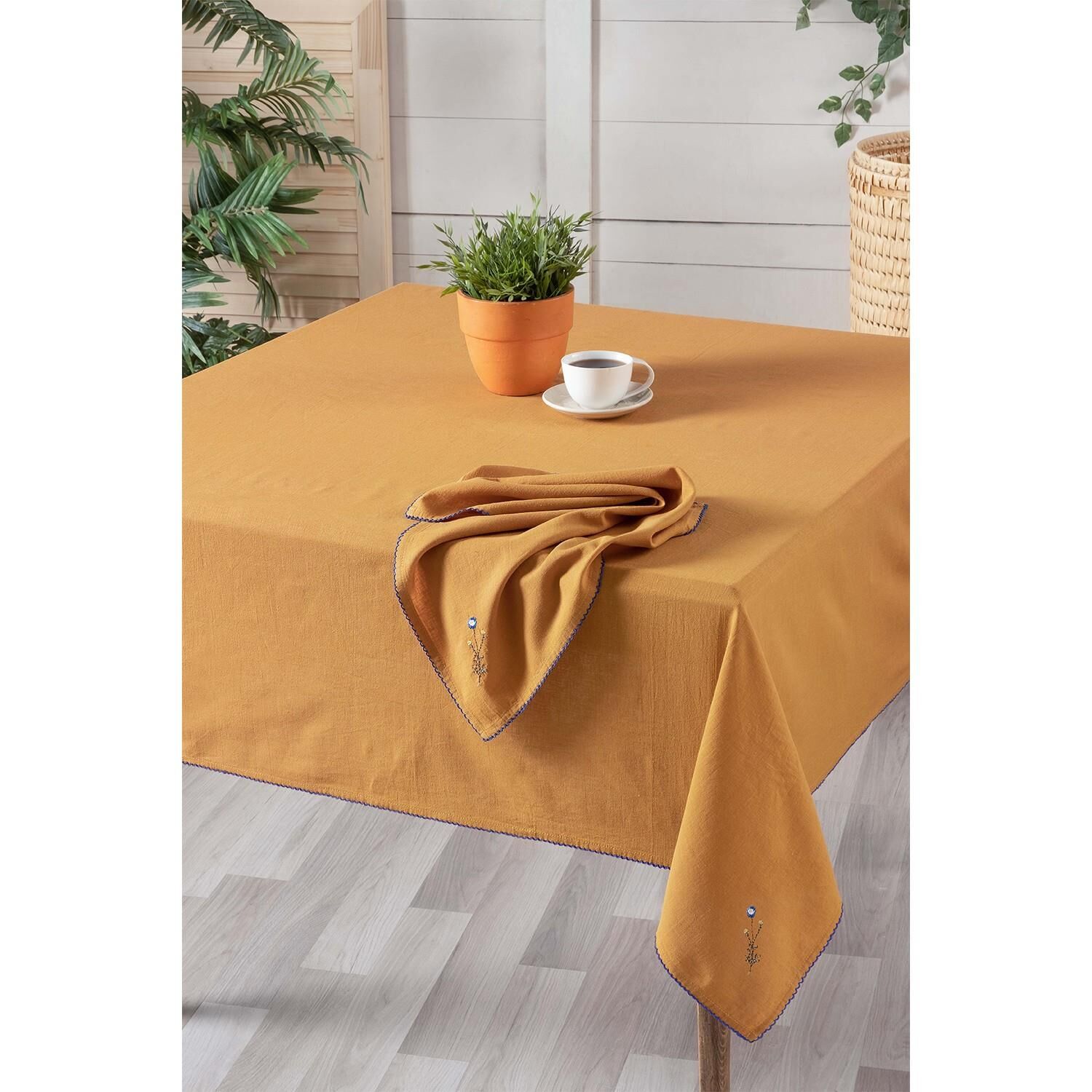 Sarev Solen V4 Sarı Masa Örtüsü 150x240