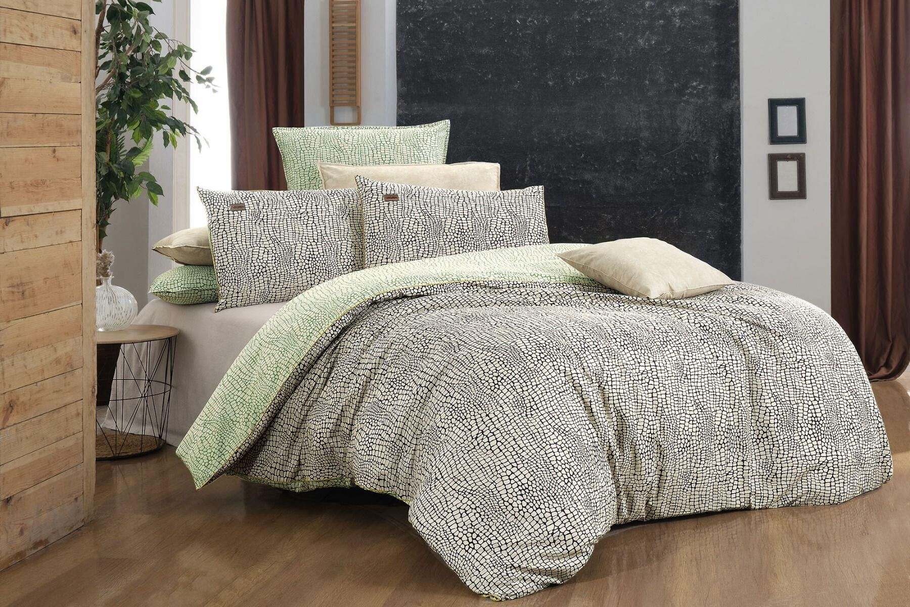 Sarev Croco V1 Fancy Poplin Nevresim Takımı Çift Kişilik