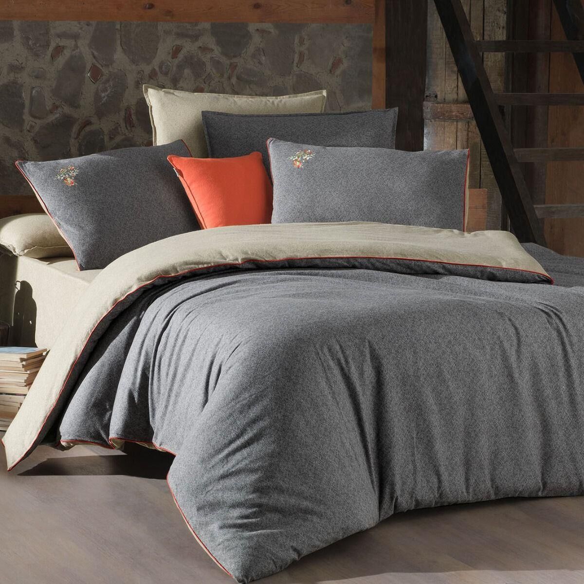 Sarev Lanthe V1 Flanel Nevresim Takımı Çift Kişilik