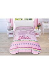 Taç Lisanslı Barbie Pink Tek Kişilik Battaniye