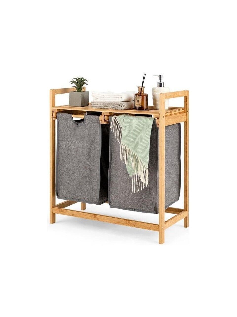 Acar 494 Bambu Çamaşır Sepeti 64 x 33 x 73 Cm