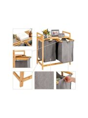 Acar 494 Bambu Çamaşır Sepeti 64 x 33 x 73 Cm