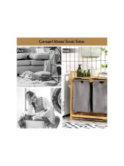 Acar 494 Bambu Çamaşır Sepeti 64 x 33 x 73 Cm