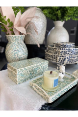 The Mia TLC0006 Sedef Vazo 21x30 Cm