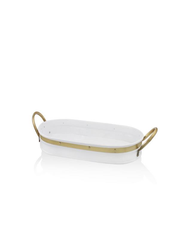 The Mia GLN0058 Galvin Tepsi Beyaz 54x24 Cm