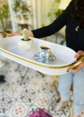 The Mia GLN0058 Galvin Tepsi Beyaz 54x24 Cm