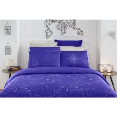 Sarev Santorini V1 Saten Nevresim Takımı Çift Kişilik