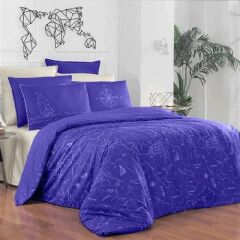 Sarev Santorini V1 Saten Nevresim Takımı Çift Kişilik