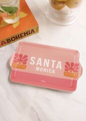 The Mia TPS0062 Santa Mini Tepsi Pembe 24x14 Cm