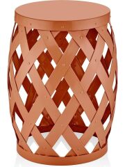 The Mia PZM0091 Prizma Tabure & Yan Sehpa Terracota 50*35 cm