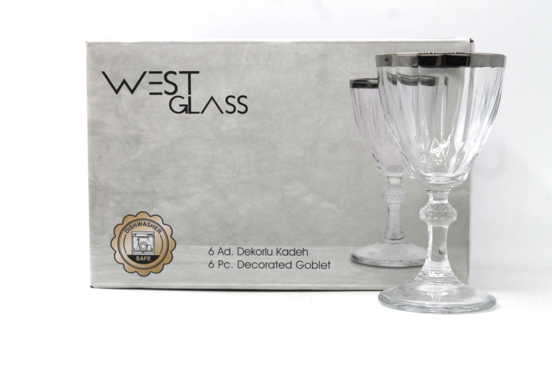 WestGlass W440113P Diamon Platin Kaplama Ayaklı Kahve Yanı Bardağı