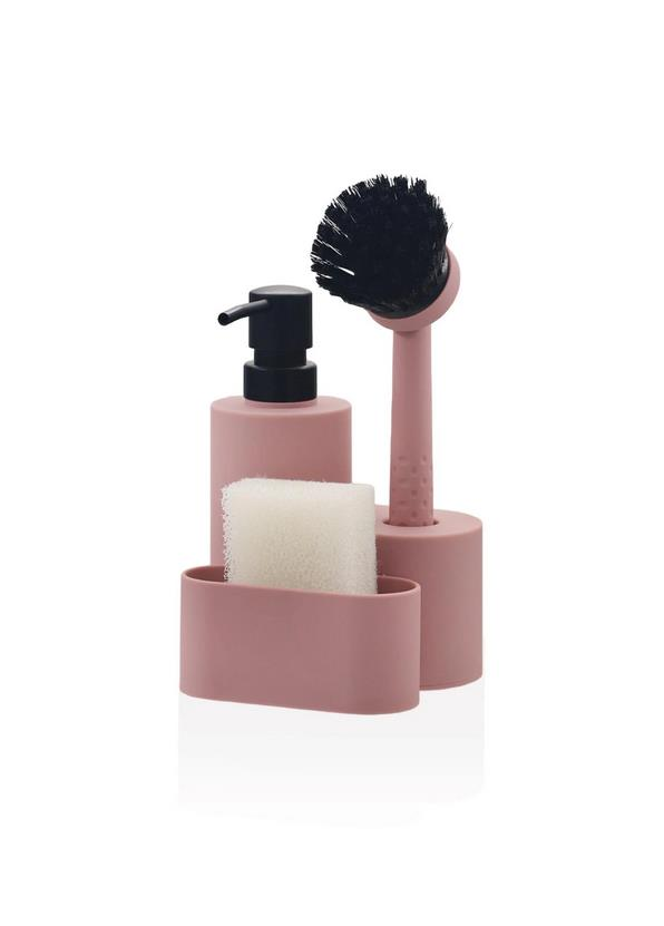 The Mia SBN0046 Round Sıvı Sabunluk Seti Pembe