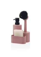 The Mia SBN0046 Round Sıvı Sabunluk Seti Pembe