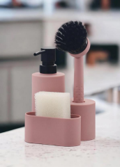 The Mia SBN0046 Round Sıvı Sabunluk Seti Pembe