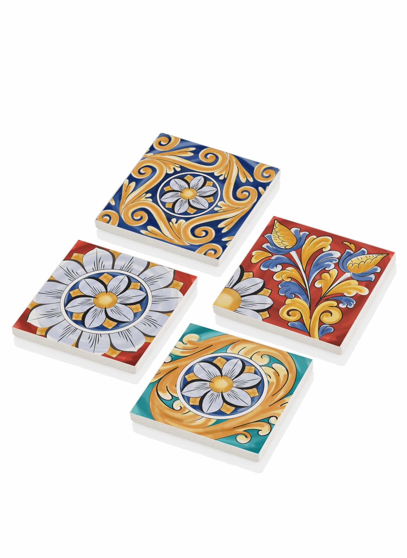 The Mia BRK0080 Toscana A Taş Bardak Altlığı 4 Lü Set