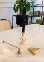 The Mia BRS0128 Brass Prinç Üçgen Puro Küllük