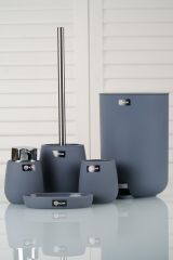Acar 11183 Akrilik 5 li Banyo Seti Gri