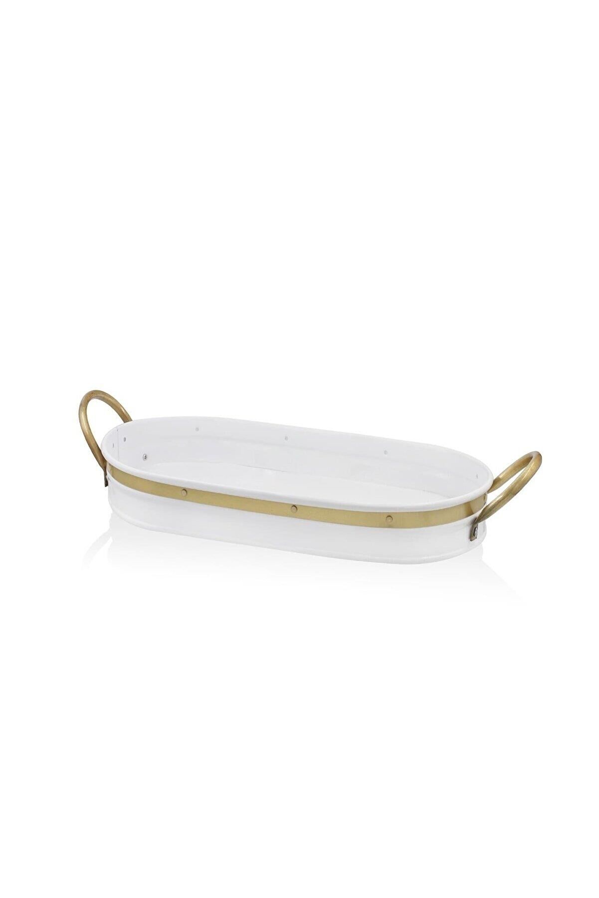 The Mia GLN0059 Galvin Tepsi Beyaz 65x33 Cm