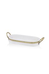 The Mia GLN0059 Galvin Tepsi Beyaz 65x33 Cm