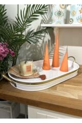 The Mia GLN0059 Galvin Tepsi Beyaz 65x33 Cm