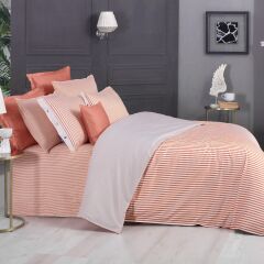 Sarev Tommy V2 Somon Pamuk Saten Nevresim Takımı Tek Kişilik