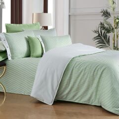 Sarev Tommy V4 Yeşil Pamuk Saten Nevresim Takımı Tek Kişilik