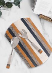 The Mia SNM0269 Mermer Salata Servisi 2 Li Set