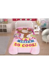 Taç Lisanslı Masha & The Cool Bear Tek Kişilik Battaniye