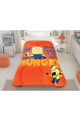 Taç Lisanslı Minions Hungry Tek Kişilik Battaniye