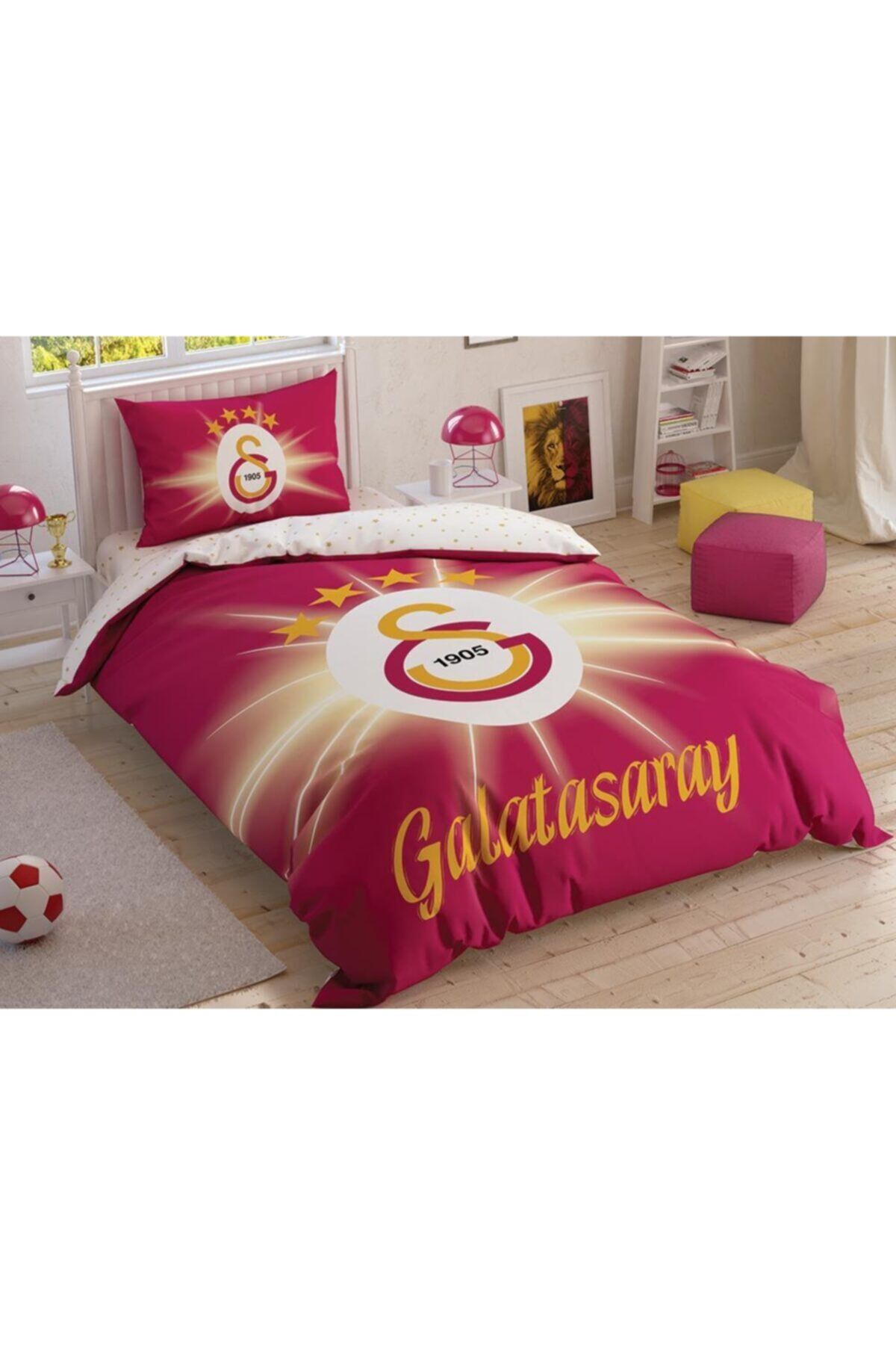 Taç Galatasaray Light Glow Tek Kişilik Lisanslı Nevresim Takımı