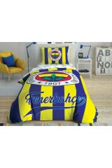 Taç Lisanslı Fenerbahçe Çubuklu Tek Kişilik Nevresim Takımı
