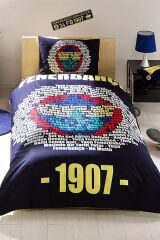 Taç Lisanslı Fenerbahçe Marşlı Logo Tek Kişilik Nevresim Takımı