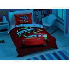 Taç Lisanslı Disney Cars Shiny Road Nevresim Takımı Tek Kişilik