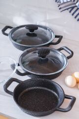 Acar 8568 Diamante 3 Lü Kapaklı Sahan Seti