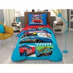 Taç Lisanslı Hot Wheels Challenge Accepted Nevresim Takımı Tek Kişilik