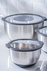 Acar 8120 Focus Pro 16-20-24 Cm Karıştırma Kabı Seti Siyah