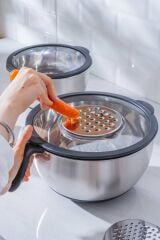 Acar 8120 Focus Pro 16-20-24 Cm Karıştırma Kabı Seti Siyah