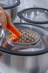 Acar 8120 Focus Pro 16-20-24 Cm Karıştırma Kabı Seti Siyah