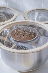 Acar 8121 Focus Pro 16-20-24 Cm Karıştırma Kabı Seti Krem