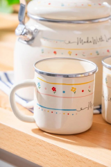 Acar 7781 Made With Love Emaye Kettle Kuğu Model 2.5 Lt + 2 Kupa